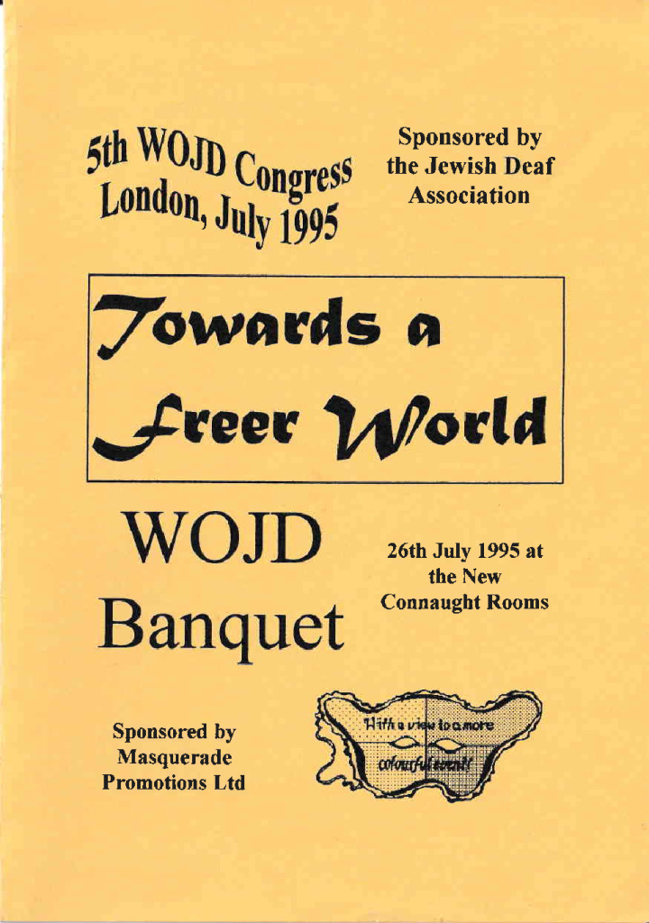thumbnail of WOJD Banquet Programme 26 July 1995