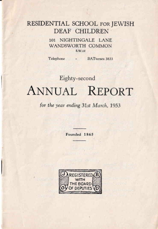 RSJDC Annual Report 1953 Image